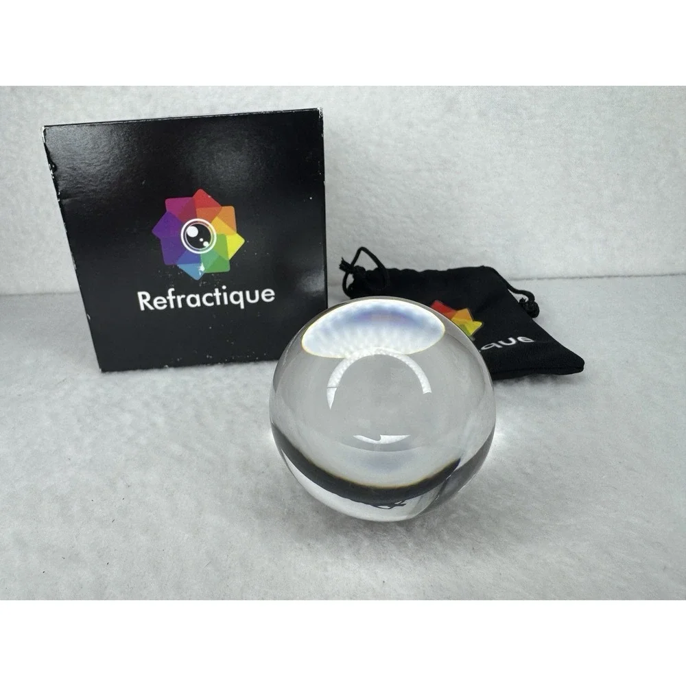 Refractique Crystal Ball Lens Photography‎ Sphere w Box Pouch
